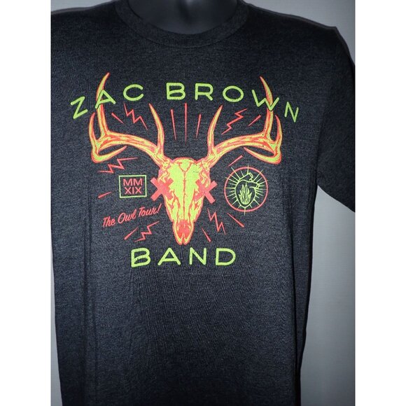 Zac Brown Band "The Owl Tour" concert Tour T-Shirt Adult M Double Sided - Picture 2 of 6